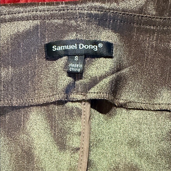 Samuel Dong Bronze Taffeta Rosette Bow Blouse Architectural Collar - Picture 8 of 9